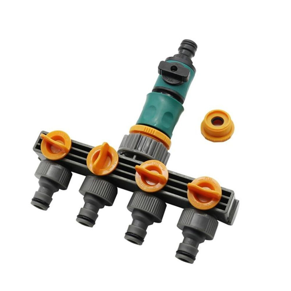 1 Set (3 Pcs) 4 Way Shunt Water Pipe Splitter Hose Connector With Irrigation Control Valve Garden Irrigation Quick Connectors