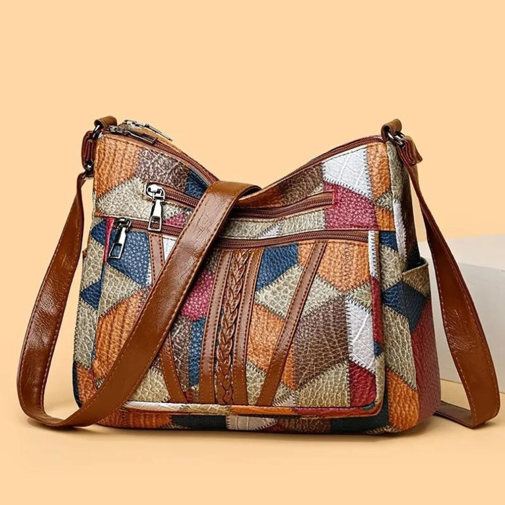 (blue, 27x9x23cm) Women&apos;s Elegant Vintage Crossbody Bag Trendy Handbag Fashion Multi-pockets Shoulder Bag All-match Retro Crossbody Bag For Daily