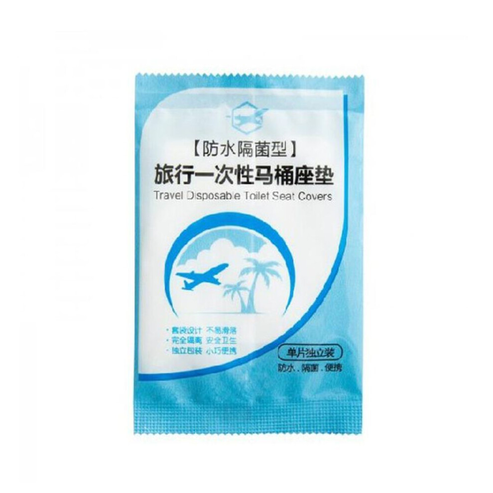 50Pcs Disposable Travel Safety Pe Plastic Toilet Seat Cover Mat Cushion Mat