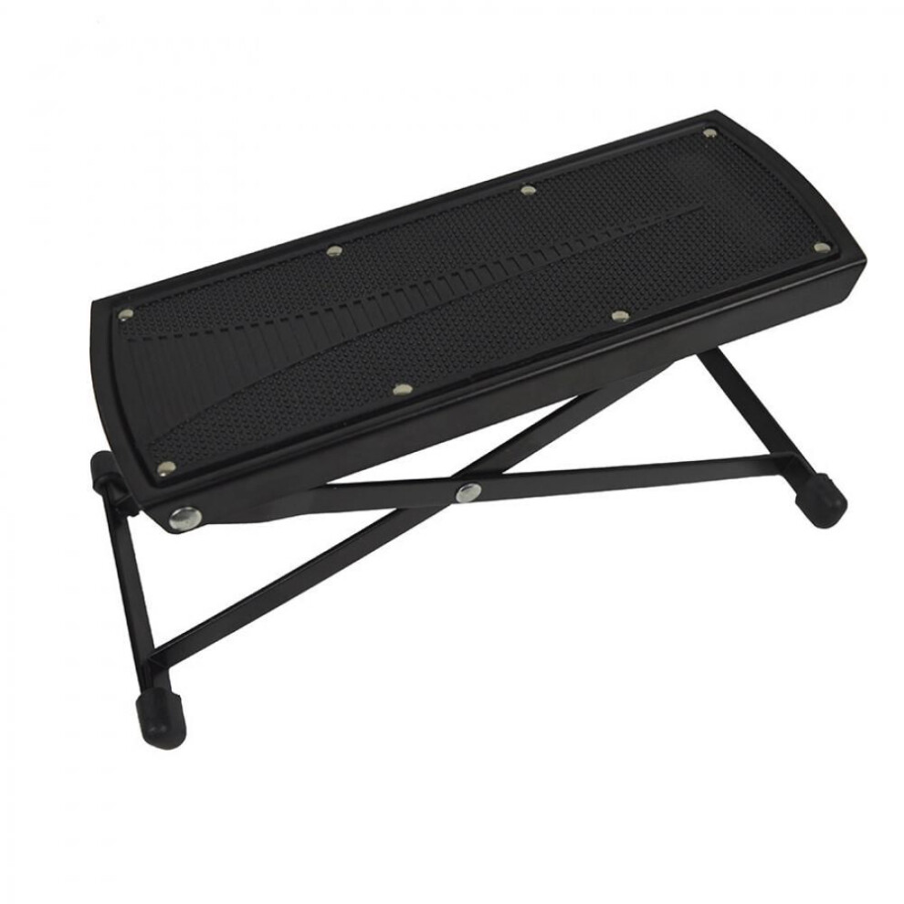 Guitar Foot Stool 6 Position Height Guitar Foot Rest Folding Extra Stable Foot Rest Stool With Rubber Feet And Non-slip Rubber Pad