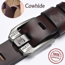 (brown, 120cm) Premium Men's Leather Belts Cowhide