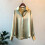 (M, white) Satin Blouse Ladies Button-Up Long Sleeve 3