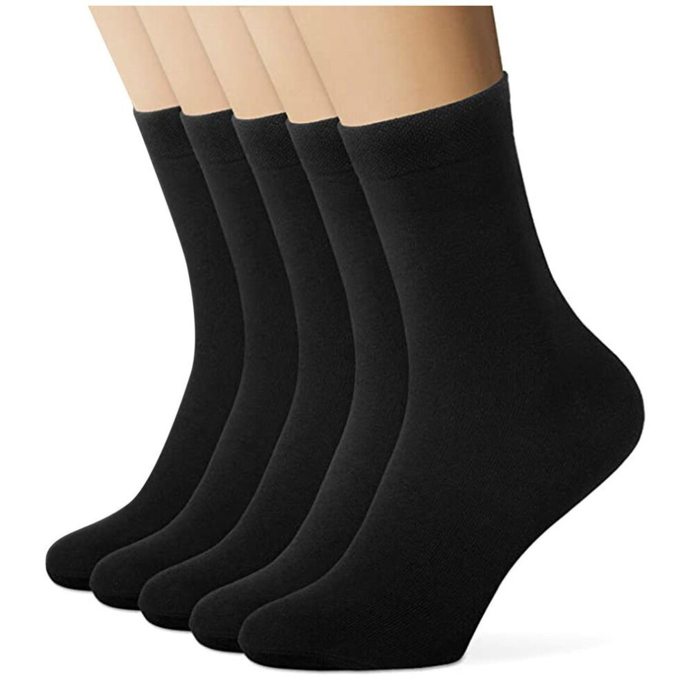 5 Pairs Men Comfortable Sports Socks  Slippers Solid Color Business Socks