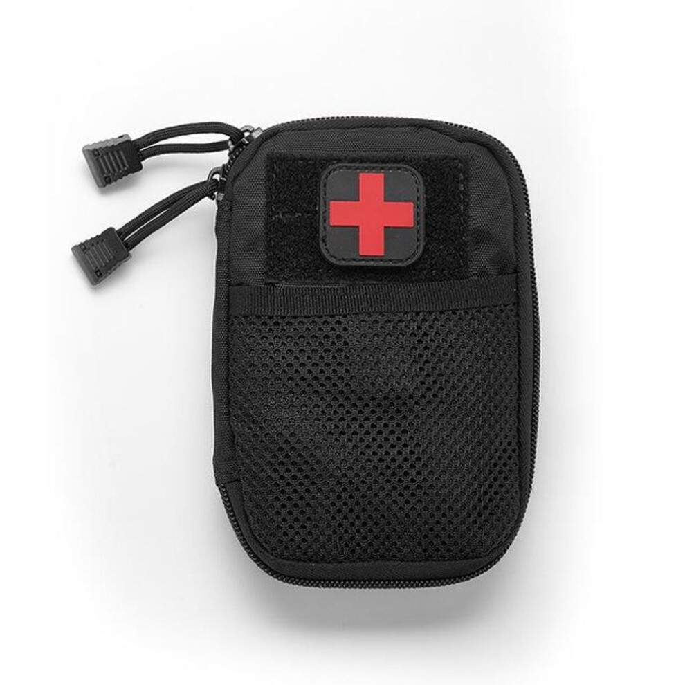 (as the picture) Portable Military First Aid Kit Empty Bag Bug Out Bag Water Resistant For Hiking Travel Home Car Emergency Treatment