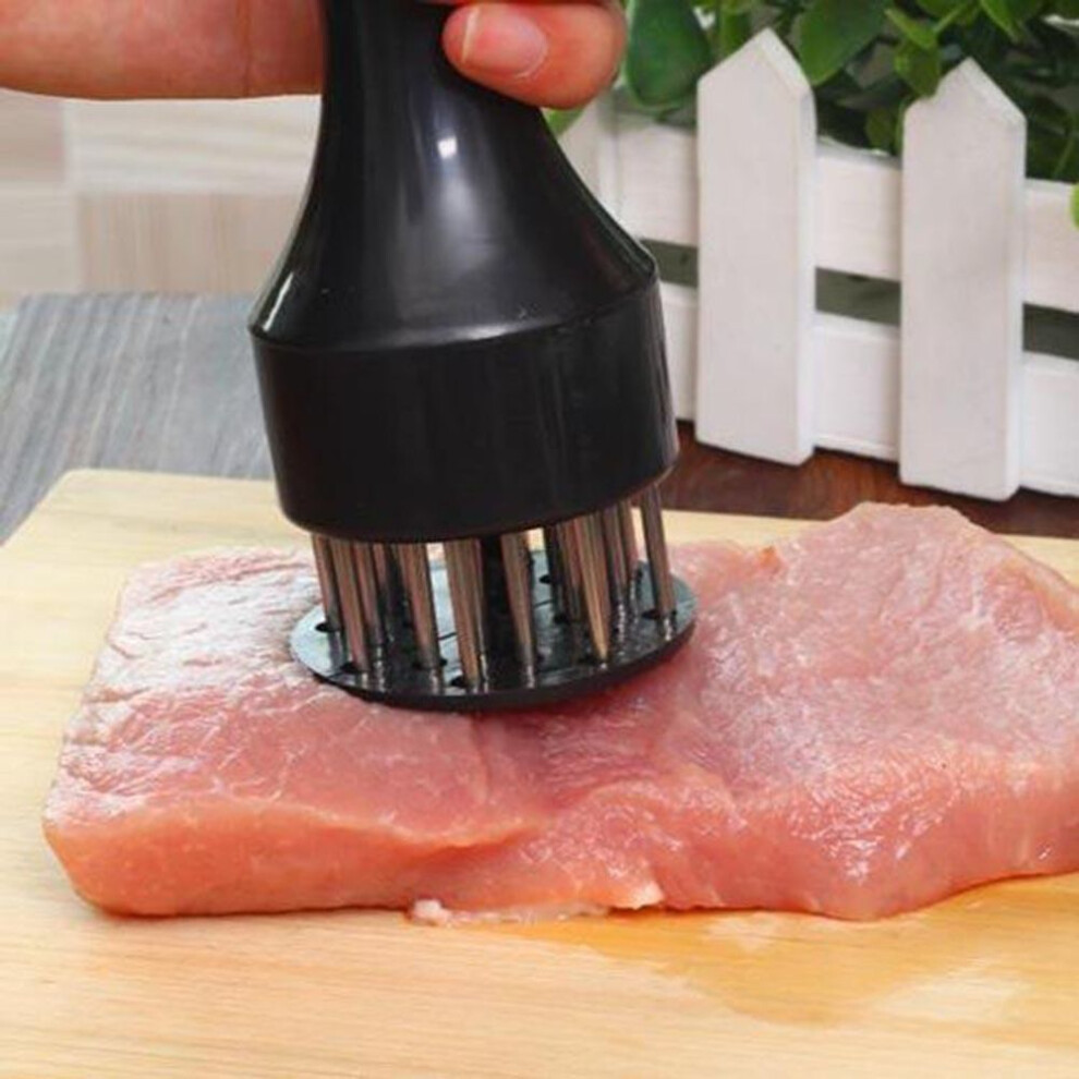 (black) Profession Meat Tenderizer Needle For Steak Pork Kitchen Tool With 21 Steel Needle Loose Meat Hammer For Cooking Bbq Accessories