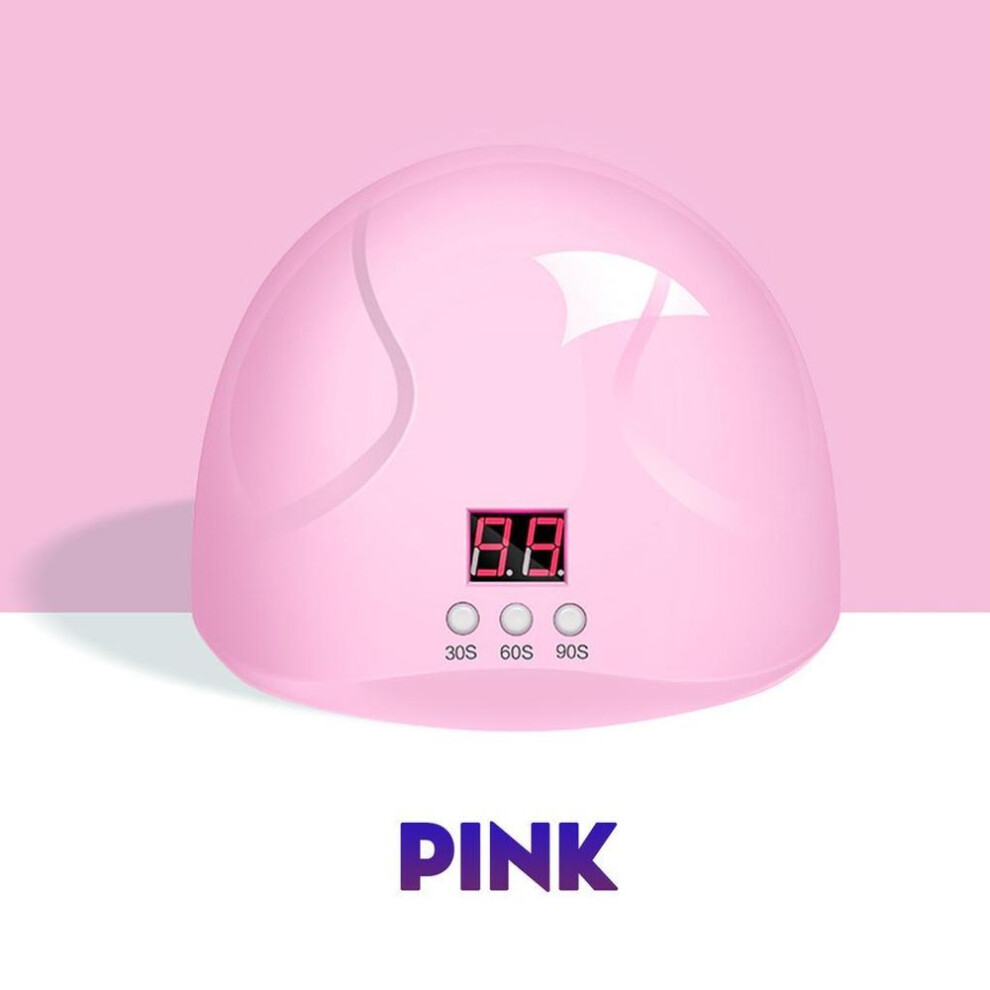 (pink) UV LED Lamp For Nails Dryer 12LED Lamp For Manicure Gel Nail Dryer Infrared Sensor Drying Nail Polish Lamp Manicure Tools