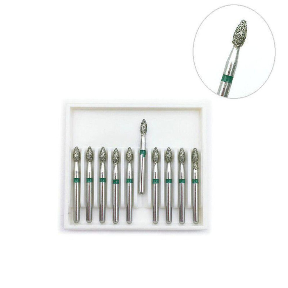 High Quality 10pcs Dental Diamond Fg High Speed Burs For Polishing Smoothing Dental Burs Fg 1.6mm Fo-32c