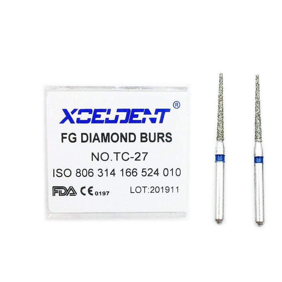1 Box Dental Diamond Burs Drill Super Coarse Dia-burs for High Speed Handpieces Teeth Whitening Polishing Tools TC-27