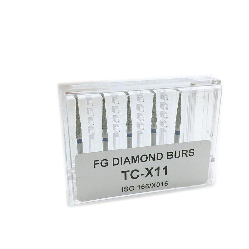 5pcs FG High Speed Diamond Burs Dental Dia-burs Dentist Tools  for High Speed Handpieces TC-X11