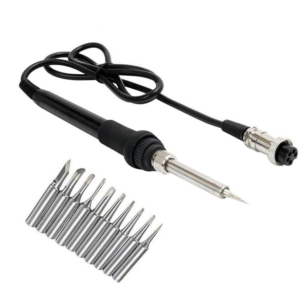High Quality Soldering Iron Handle For Hakko 907 936 937 Soldering Station + 12pcs Solder Iron Tip