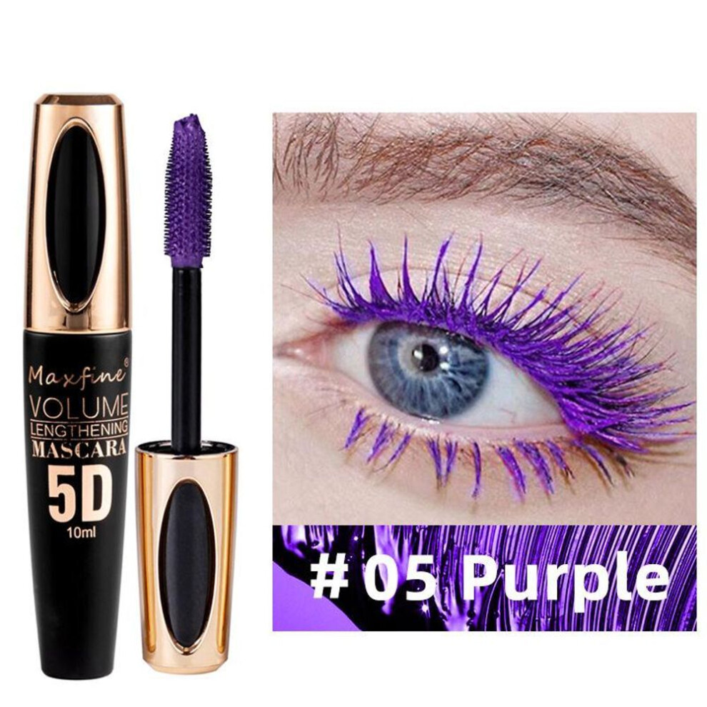 (purple) 5D Silk Fiber Lengthening Mascara - 5 Colors