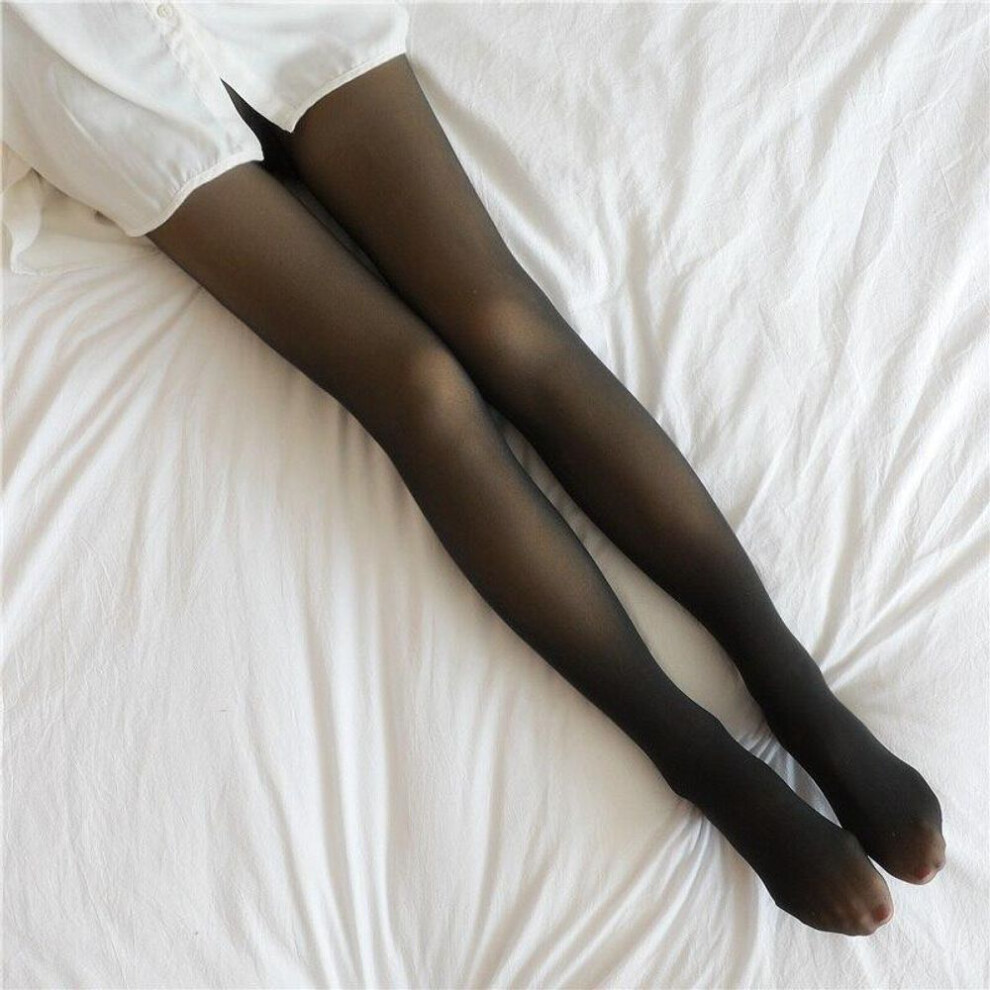 (as the picture, One Size) Sexy High Waist Velvet Leggings Spring And Autumn Light Legs Artifact Wear Translucent Leggings Ultra-thin And Thin Pantyhose