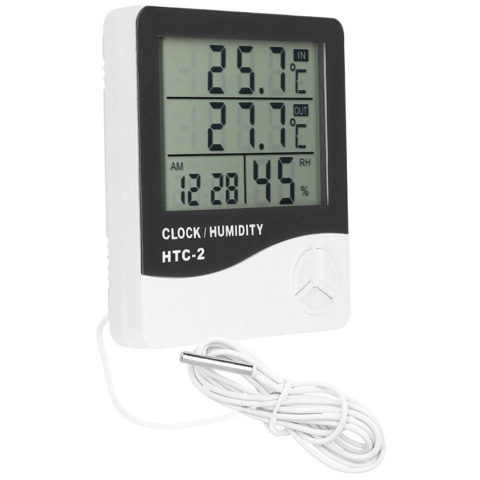 Lcd Humidity Meter Thermometer Hygrometer With Indoor & Outdoor Temperature