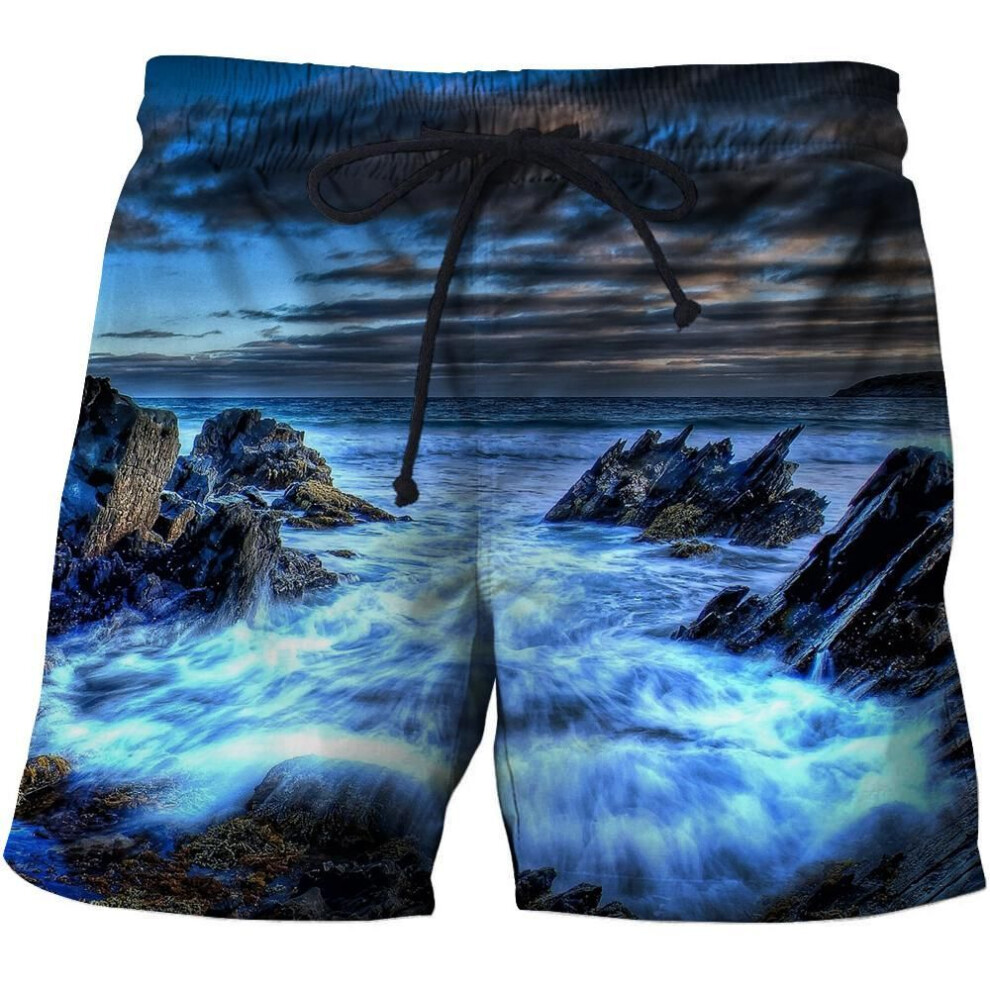 (as the picture, 6XL) New Tropical Hd 3D Swimming Trunks Shorts Mens Funny Fishing Bermuda Breathe Men&apos;s Boys Beach Pants Sport Shorts Fashion