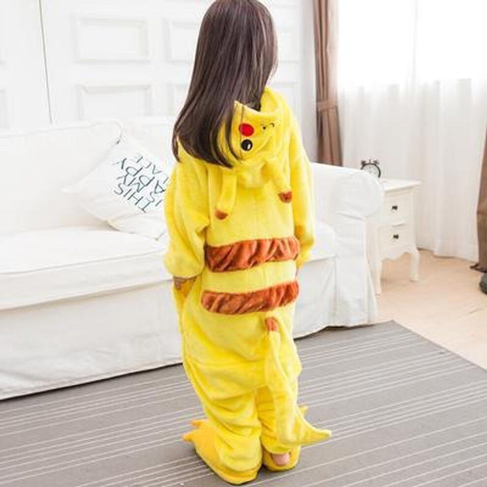 (yellow, 140) Kigurumi Onesie Kids Pajamas For Children Animal Cartoon Blanket Sleepers Baby Costume Winter Boy Girl Jumspuit