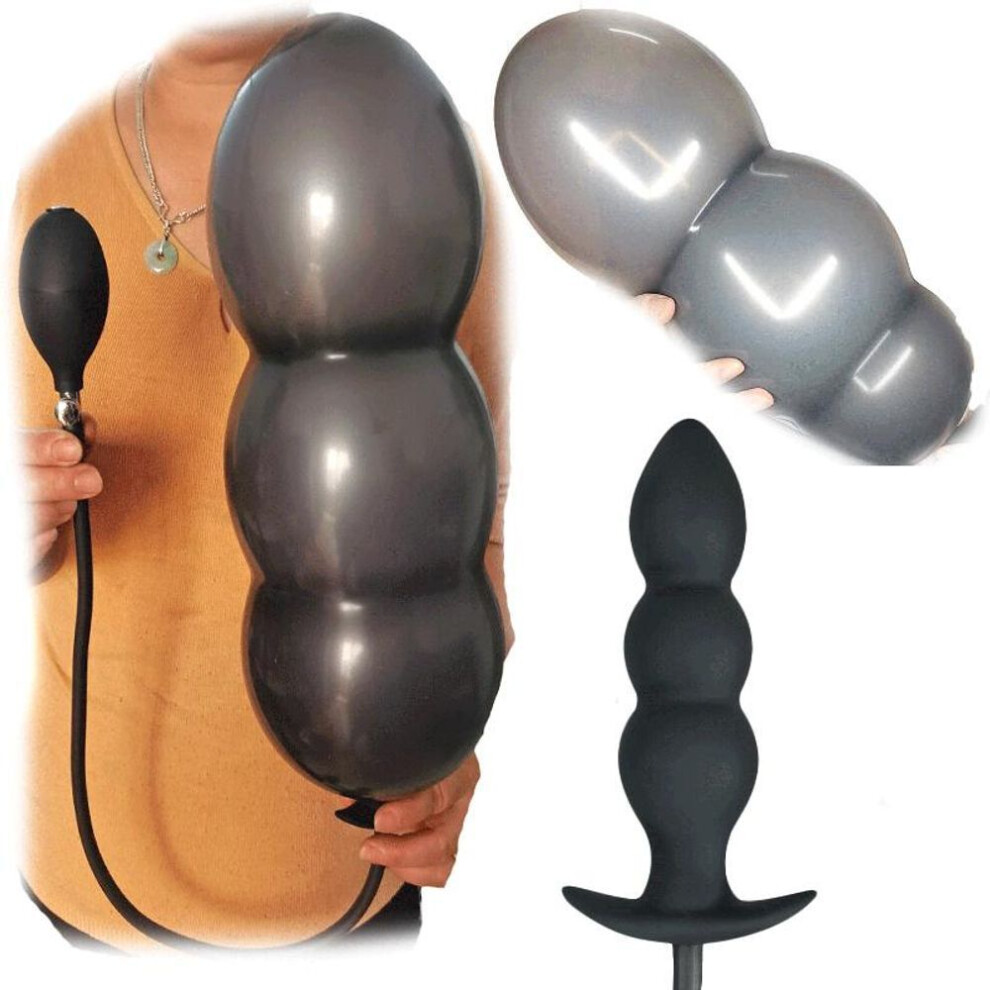 (black) Adult Products Expandable Butt Plug Silicone Inflated Super Big Anal Plug Dildo Butt Plug Anal Dilator Prostate Massage Sex Toys