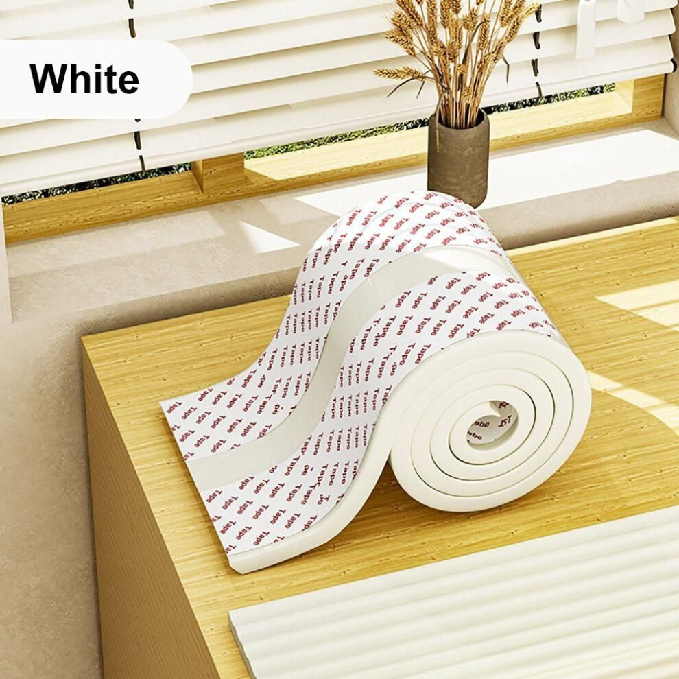 (White-20cm x 200cm) Window Sill Anti Collision Cushion Baby Safety Wall Corner Protector Kids Desk Edge Guard Strip