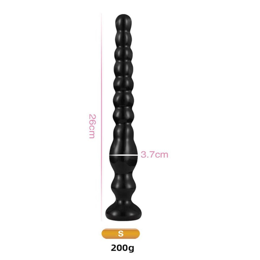 (black, small) Long Anal Plug With Suction Cup Butt Plug Large Dildo Anus Backyard Masturbation Prostate Massager Adult Sex Toys For Woman Men