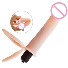 (nude) Double Penetration Vibrator Sex Toys Penis Strapon Dildo Vibrator, Strap On Penis Anal Plug for Man, Adult Sex Toys for Beginner