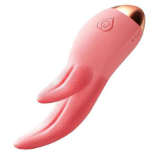 (red) Tongue Licking Vibrator for Women G Spot Clitoris Vagina Anal Nipple Stimulation Adults Sex Toys for Female Masturbation
