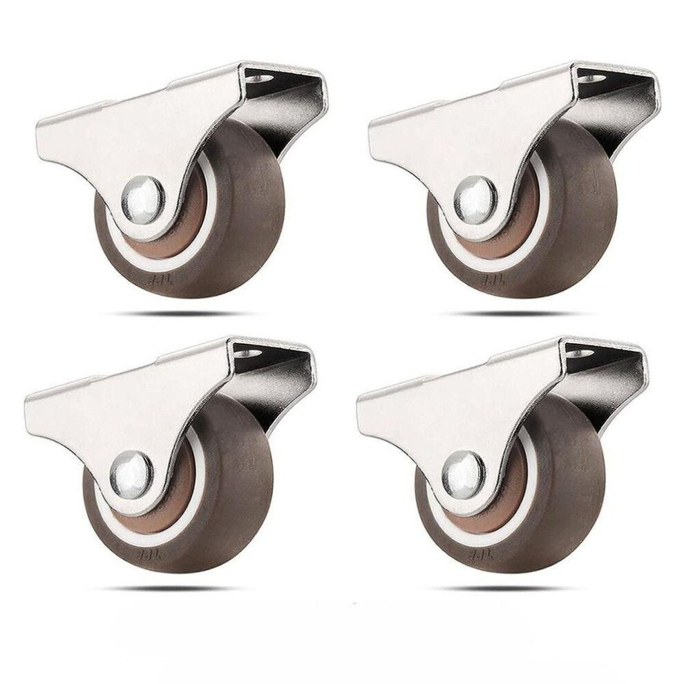 4pcs Mini Silent Ball Bearing 1&apos;&apos; Small Casters Wheels Fixed Caster Wheels  Cabinet Trundle