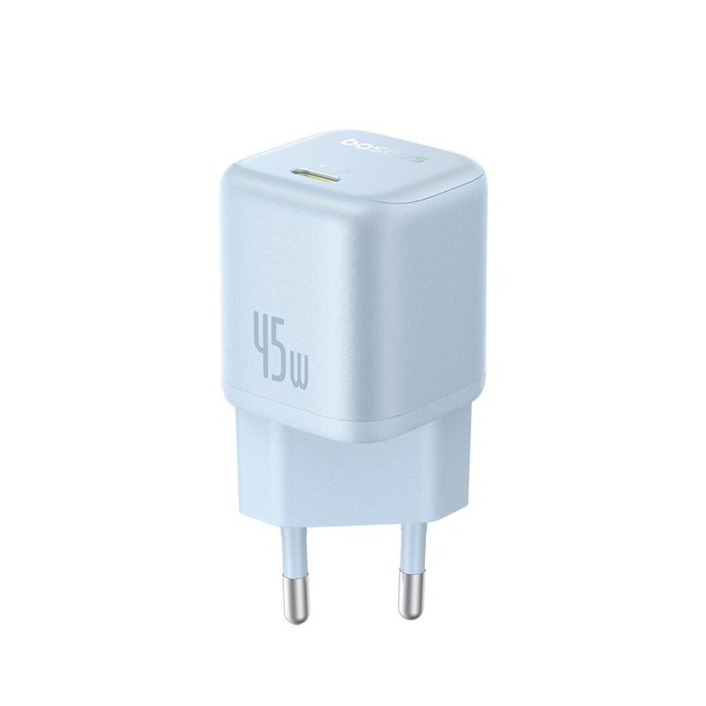 (blue) Baseus PicoGo GaN 45W Fast Charger, Type C Charger, Mini Portable Ultra Fast Charger for iPhone Xiaomi Samsung Tablet