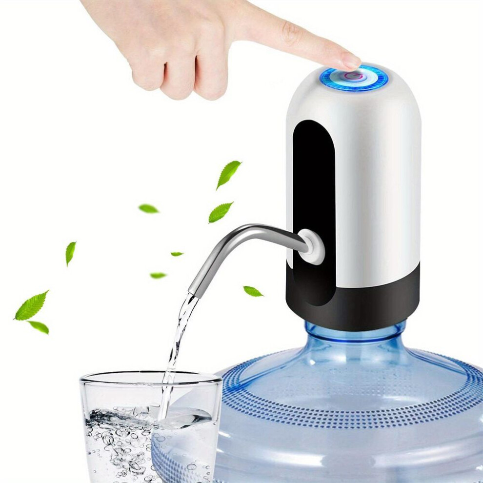 (white) 1pc Water Bottle Pump, Electric Water Bottle Pump, Usb Rechargeable Automatic Drinking Water Pump For Universal 3-5 Gallon Bottles