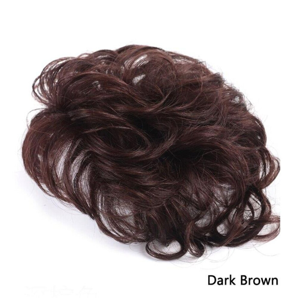 (dark brown, Reference Picture) Lupu Synthetic Hair With Bangs Short Wave Clip In Hair Extensions Black Brown Natural Fake Hair Pieces For Women