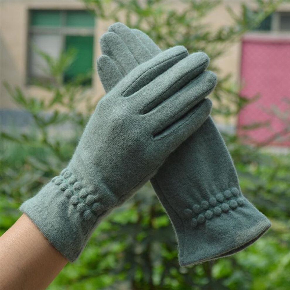 (green, One size) Wool Cashmere Gloves Women&apos;s Warm Touch Touch Screen Winter Casual
