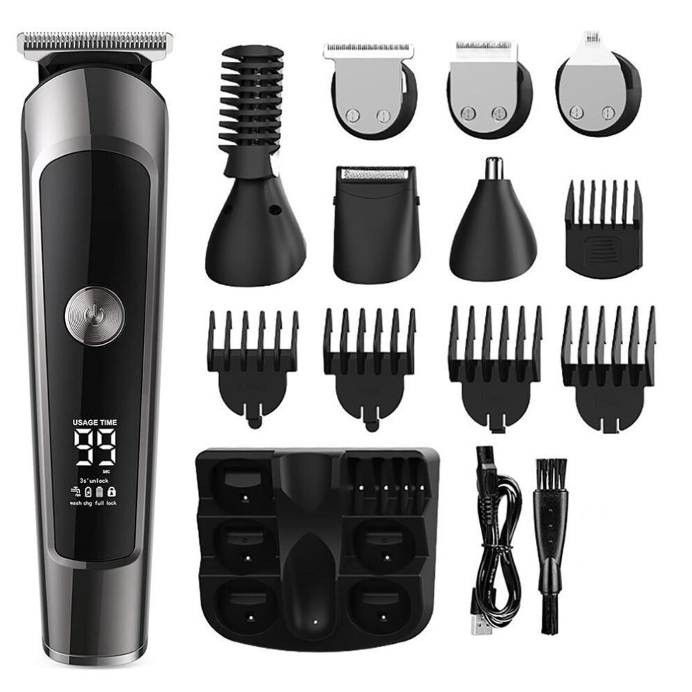 Beard Trimmer Hair Clippers Professional Mens Grooming Kit Cordless Waterproof Nose Trimmer Body Gifts For Men