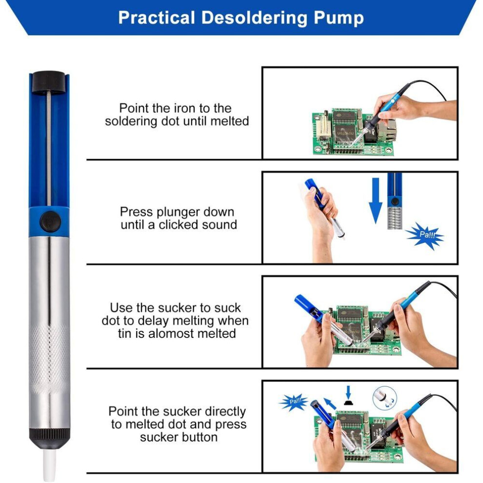 (110V & US Plug) Soldering Iron Kit,80w Lcd Digital Soldering Gun Adjustable Temperature Welding Tools 110v / 220v Soldering Station