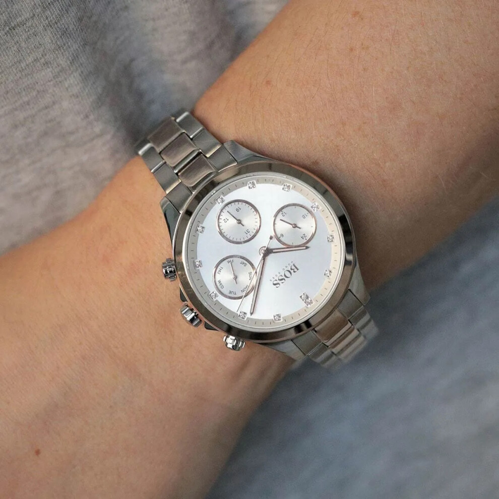 BOSS 1502564 WOMEN'S WATCH SILVER DIAL SILVER BRACELET SILVER CASE