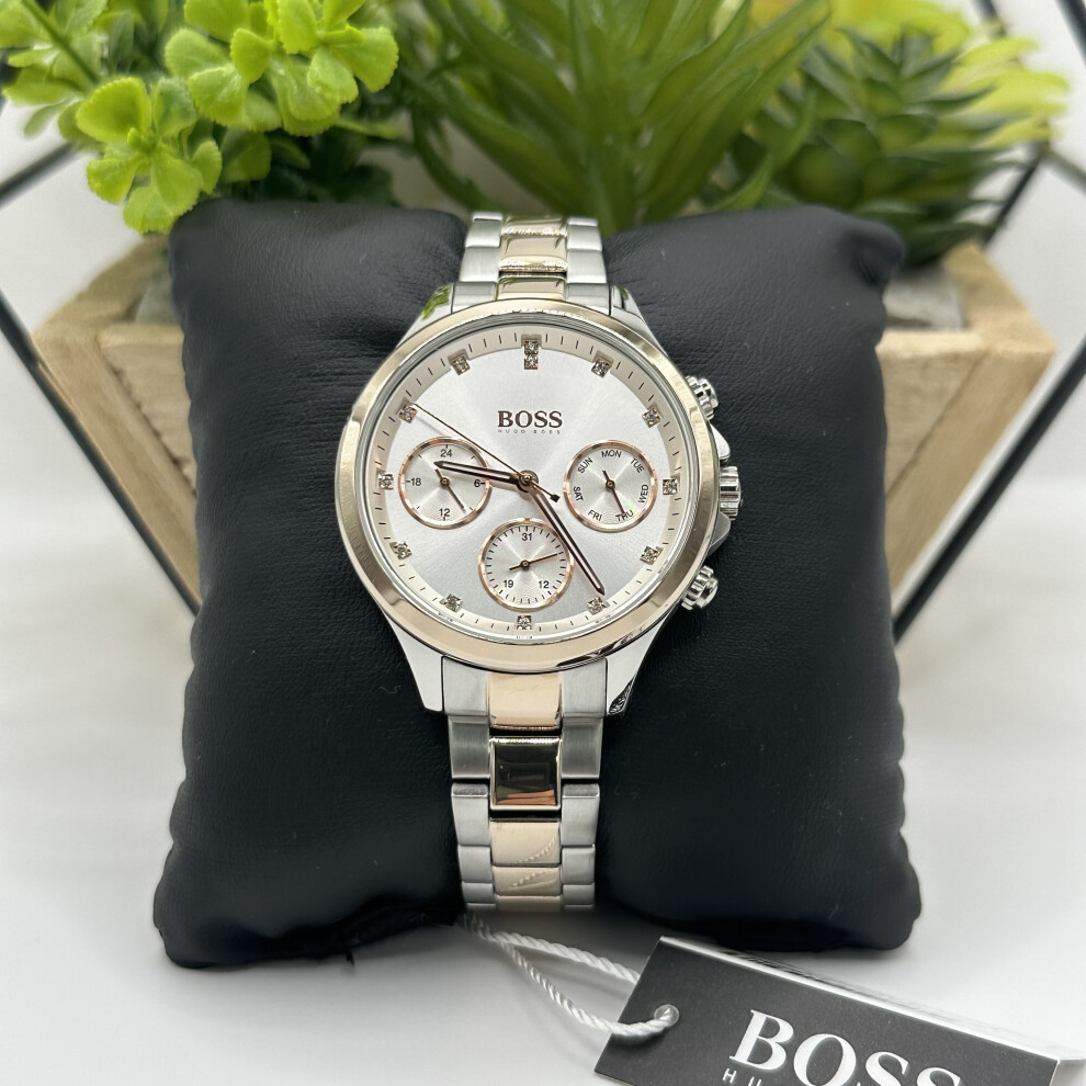 HUGO BOSS WOMENS WATCH 1502564 SILVER DIAL SILVER BRACELET SILVER CASE