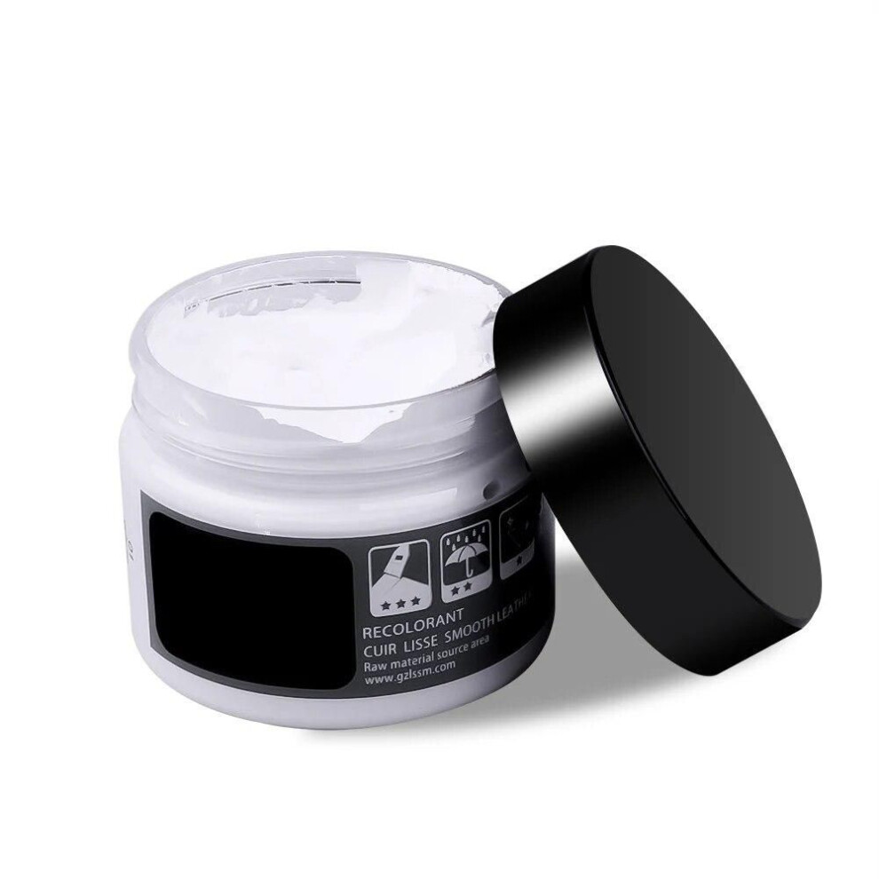 (white) 50ml Leather Repair Cream Kit Shoe Car Seat Sofa Coats Holes Scratch Crack Restore Repair Color Car Care Kit Liquid Leather Skin Refurbish Repair Tool