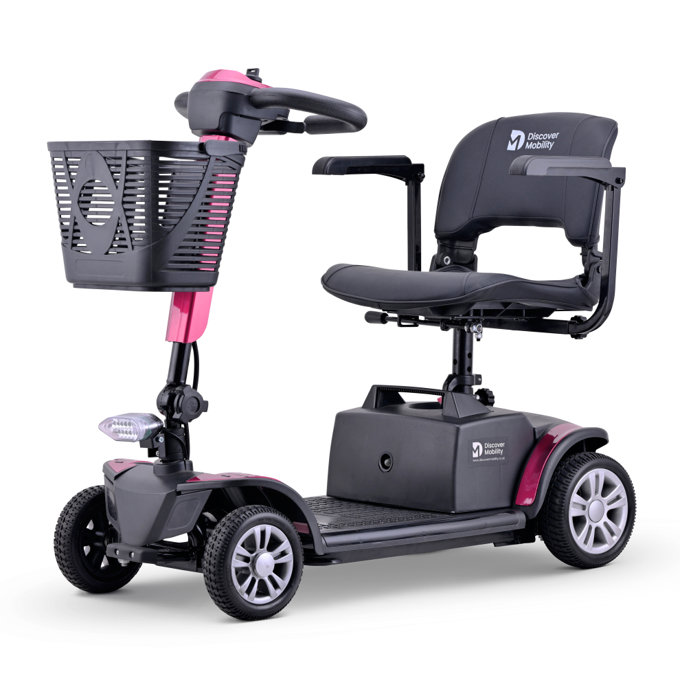 (Pink) Discover Mobility Expedition Mobility Scooter Long Range