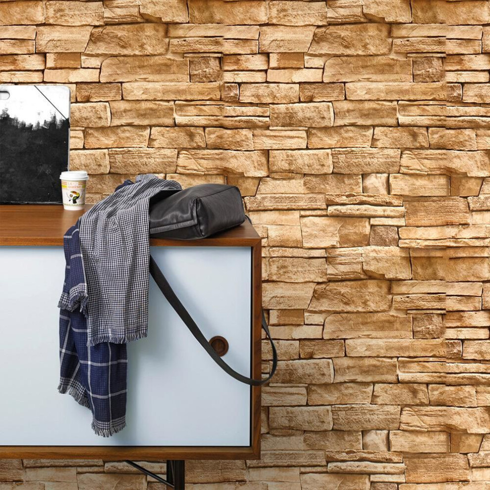 (45cm*10M) 3D Simulation Brick Pattern Peel And Stick Wallpaper Self Adhesive Contact Paper Removable Waterproof Wallpaper For Furniture Renovation