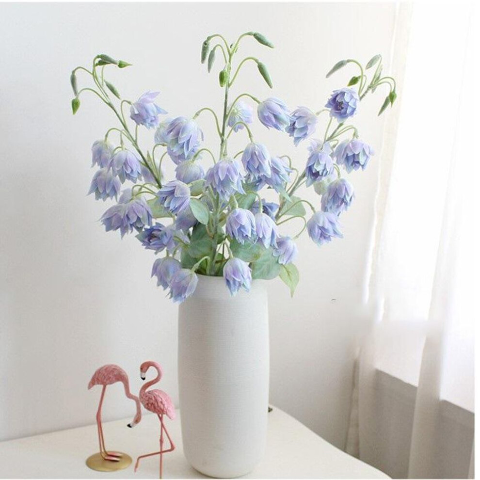(light blue) Artificial Flowers Campanula Flowers Fake Flowers Dried Flowers Wedding Decoration Floral