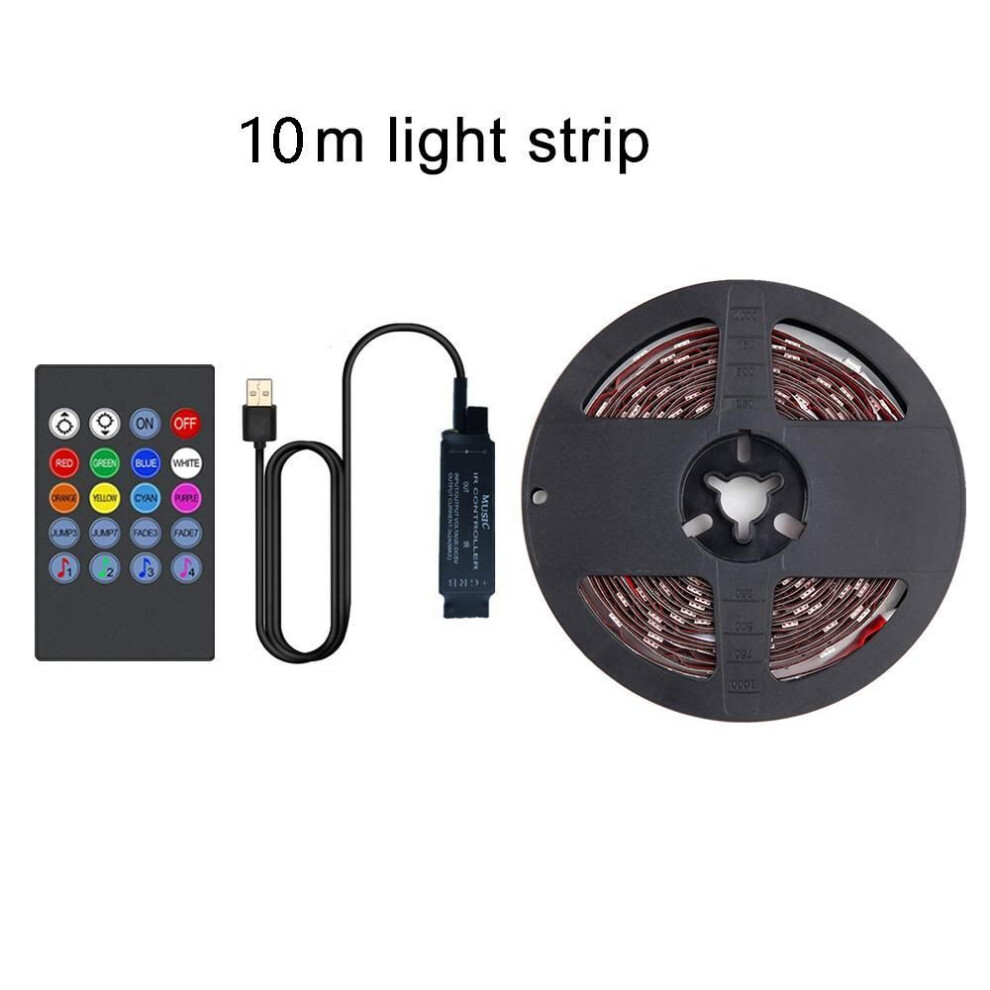 (10m) Tv Backlight Music Sync Usb Powered Rgb 5050 Led Strip Light For 15 - 80 Inch Tv Mirror Pc