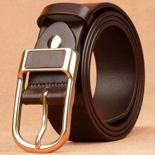 (brown, 125CM) New Men High Quality Belt Automatic Buckle Leather Men's Belt