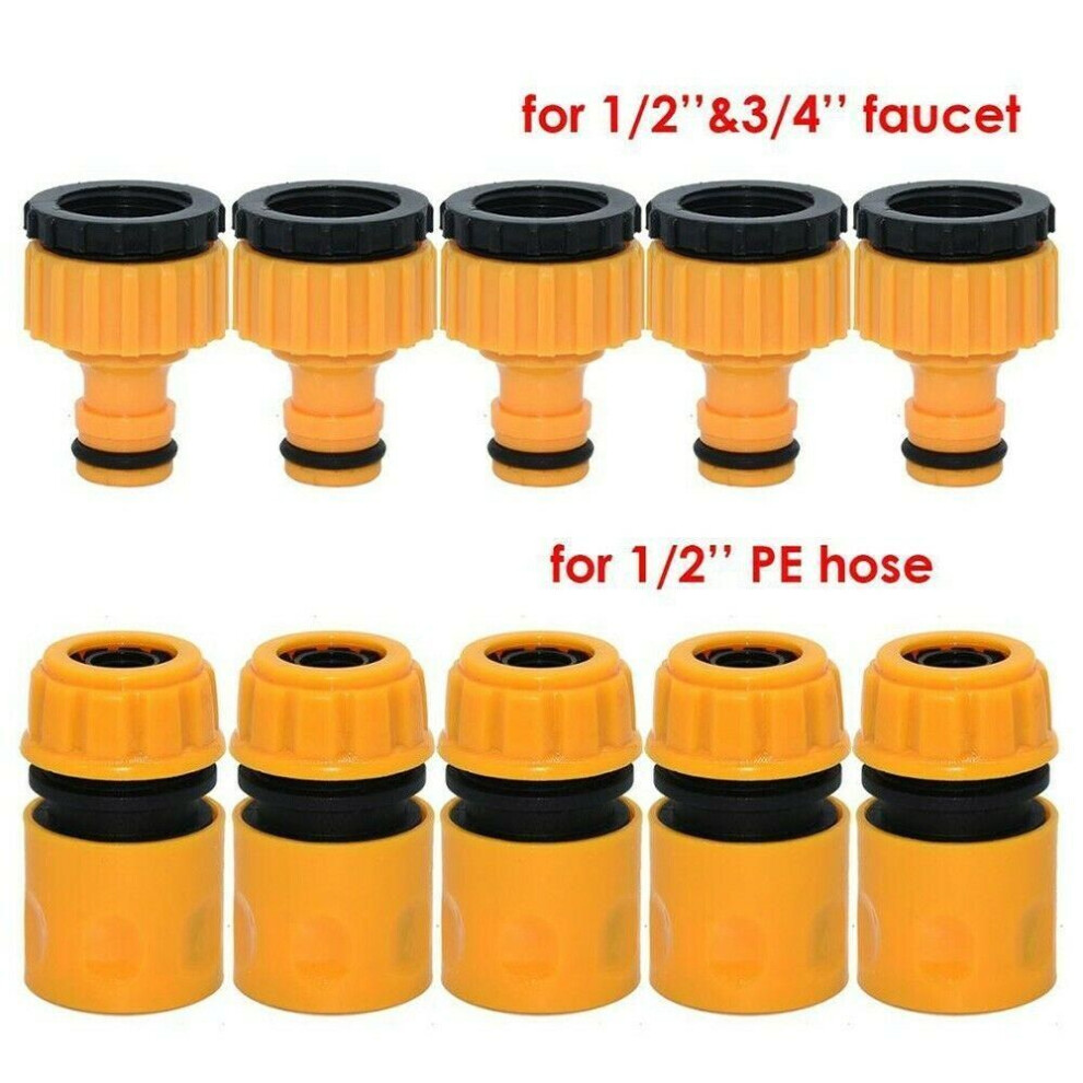 10pcs Set Garden Car Water Hose Pipe Tap Adapter Connector&fitting/hosepipe