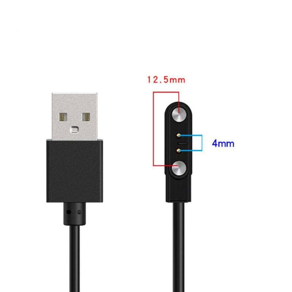 (4mm-12.5mm) 2 pins 4pins Smartwatch Dock Charger Adapter USB Charging Cable Cord for Adult/Kids Smart Watch Power Charge Wire Accessories