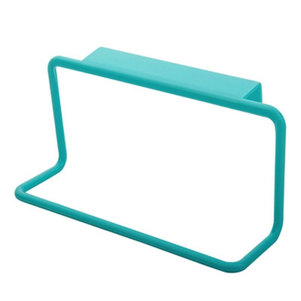 (blue) Over Door Tea Towel Rack Bar Hanging Holder Rail Organizer Kitchen Cabinet Cupboard Hanger