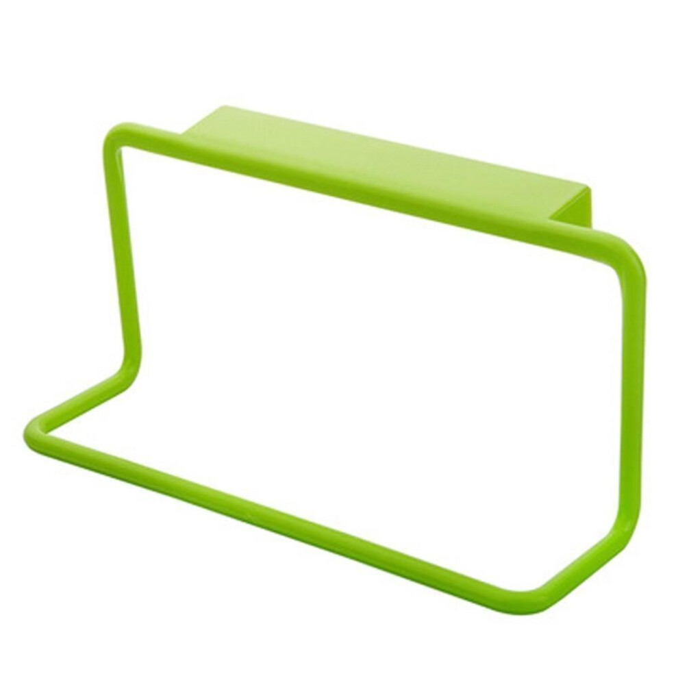 (green) Over Door Tea Towel Rack Bar Hanging Holder Rail Organizer Kitchen Cabinet Cupboard Hanger