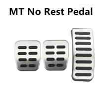 (MT NO REST) Stainless Steel Car Pedal Cover For A3 For Vw Polo 6n 9n 6r Jetta Mk4 For Skoda Fabia For Seat Ibiza 6k/6l/6j/seat Leon