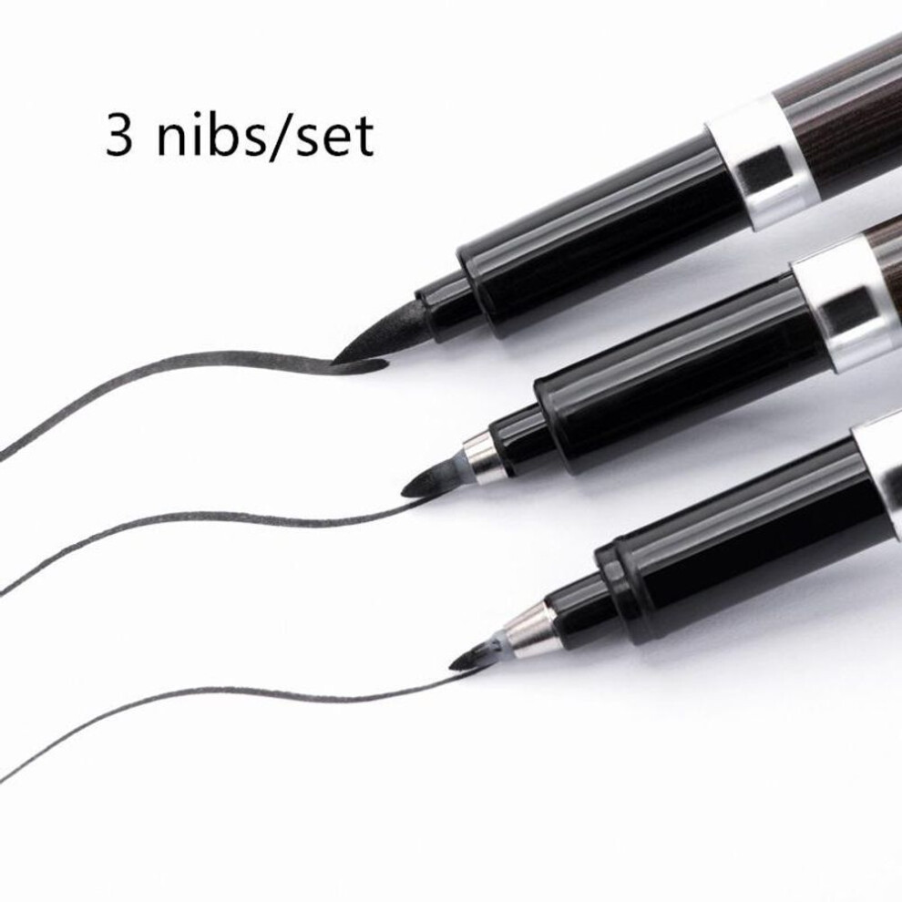 3pcs Chinese Calligraphy Brush Pen For Signature Drawing Art Supplies Stationery School Supply A6867
