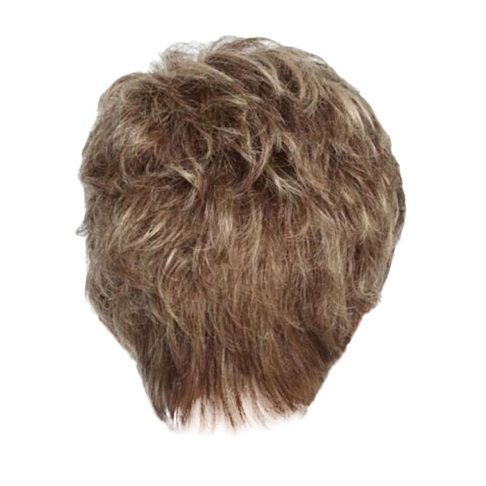 Fashion Women&apos;s Sexy Full Bangs Wig Short Wig Brown Wig Styling Cool Wig