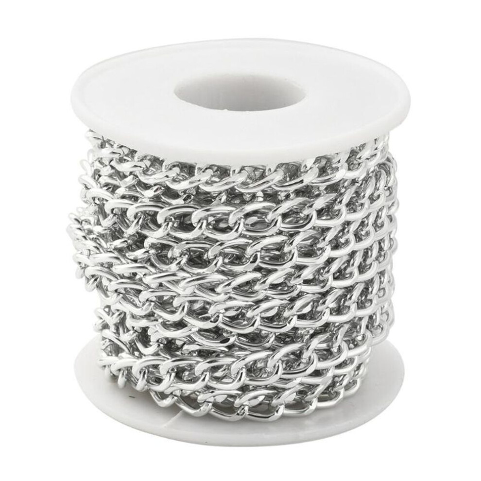 (silver) 1 Roll 5m Aluminum Twisted Curb Chains For Diy Necklaces Bracelets Materials Jewelry Making Findings
