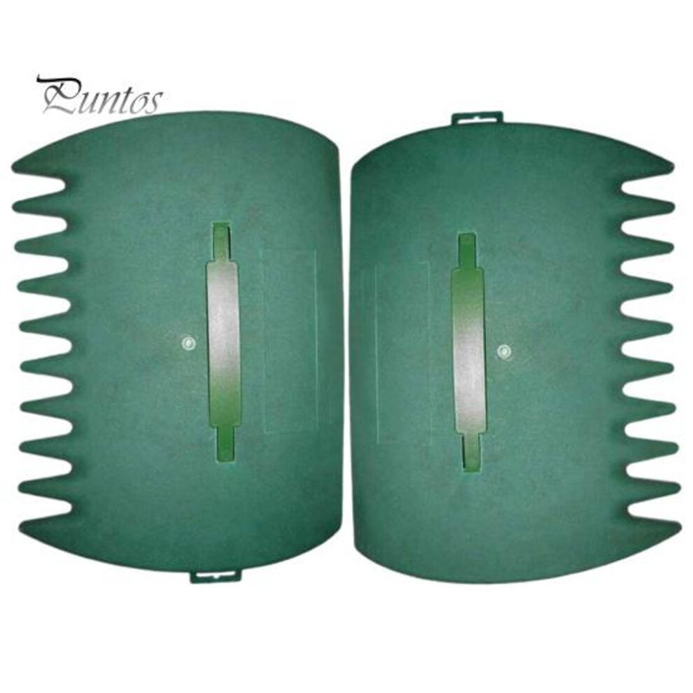 (green) 2pcs Leaf Rake Scoops Convenient Leaf Clip Efficient Leaf Collector Grabs Tools For Outdoor Home Garden
