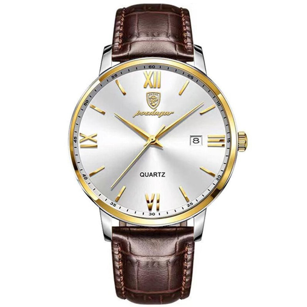(as the picture) Poedagar new Top Brand Luxury Men&apos;s Watch With Box Ultra-thin Waterproof Luminous Men&apos;s Quartz Watches