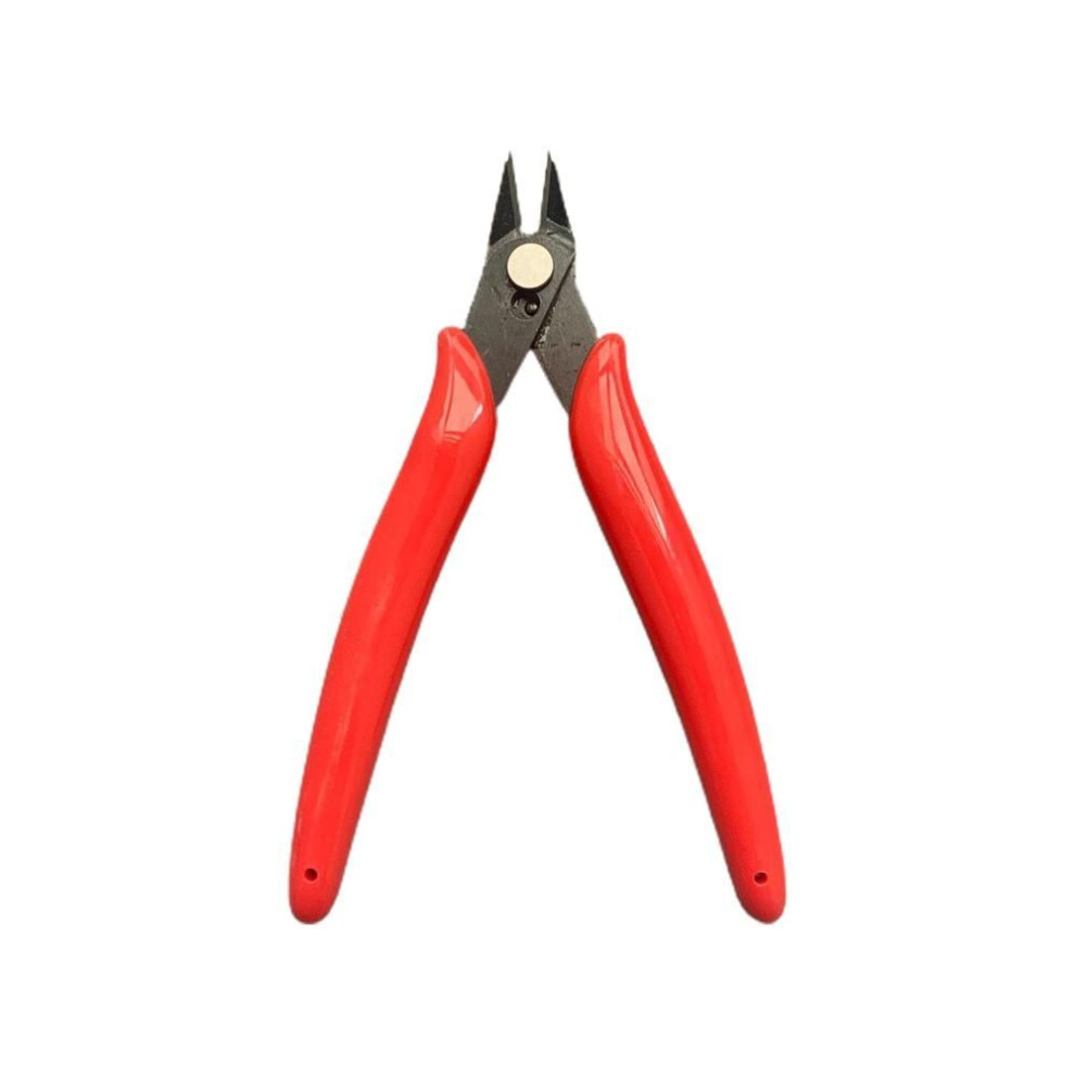 (red) Universal Pliers Diagonal Side Cutting Electrical Wire Cable Cutters Cutting Multi-tool Pliers Electronic Scissors Trimmer Hand Tools